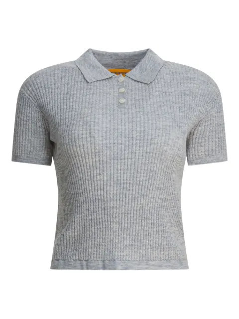 Guest In Residence Shrunken ribbed polo shirt