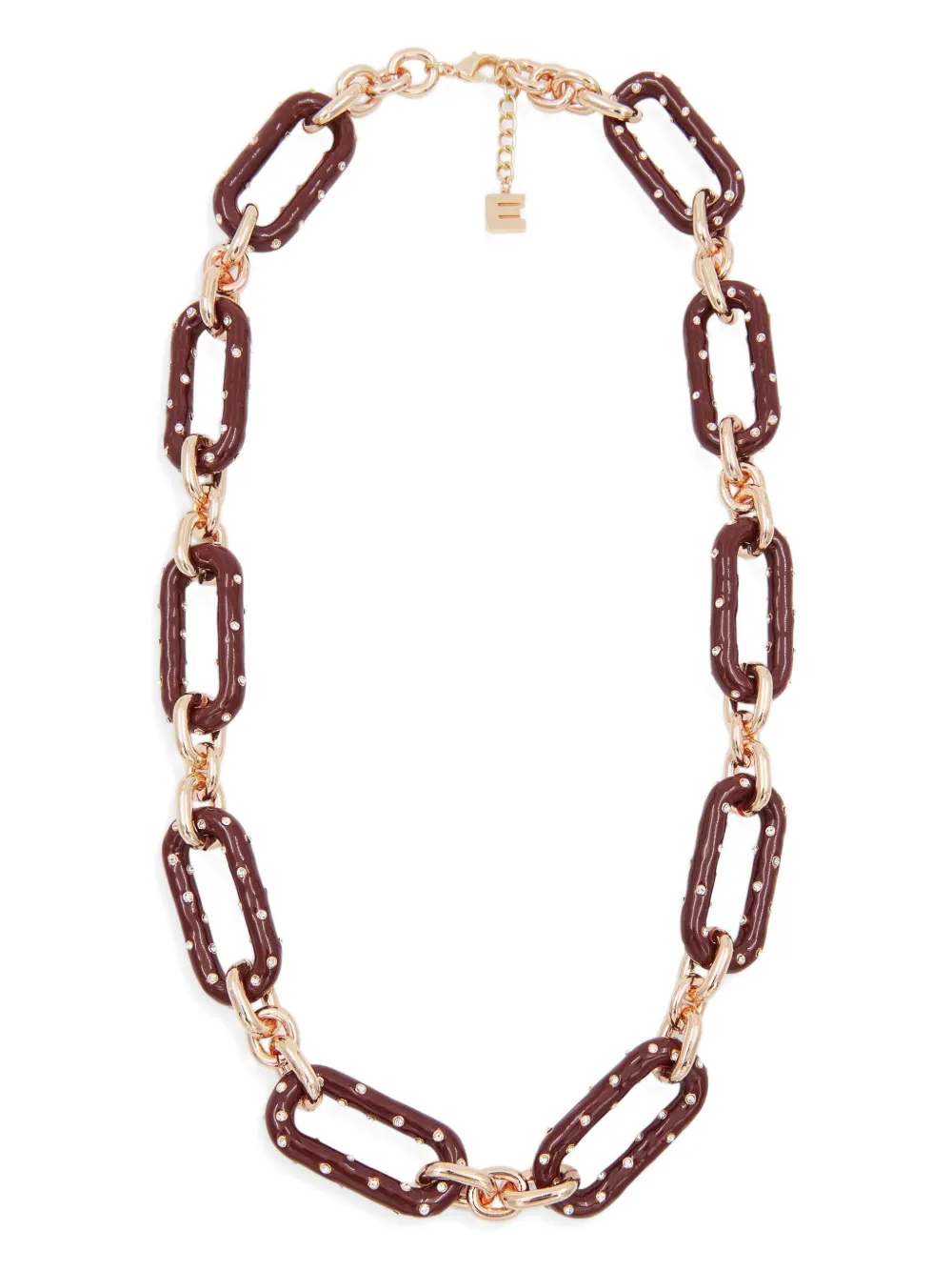 Essentiel Antwerp enamel-rhinestone chain necklace | Gold | Image 1