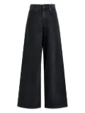 Essentiel Antwerp coated-pocket wide-leg jeans - Black