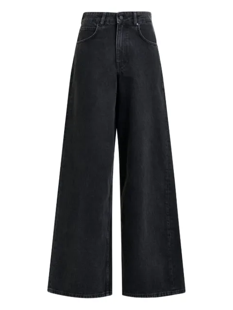 Essentiel Antwerp coated-pocket wide-leg jeans