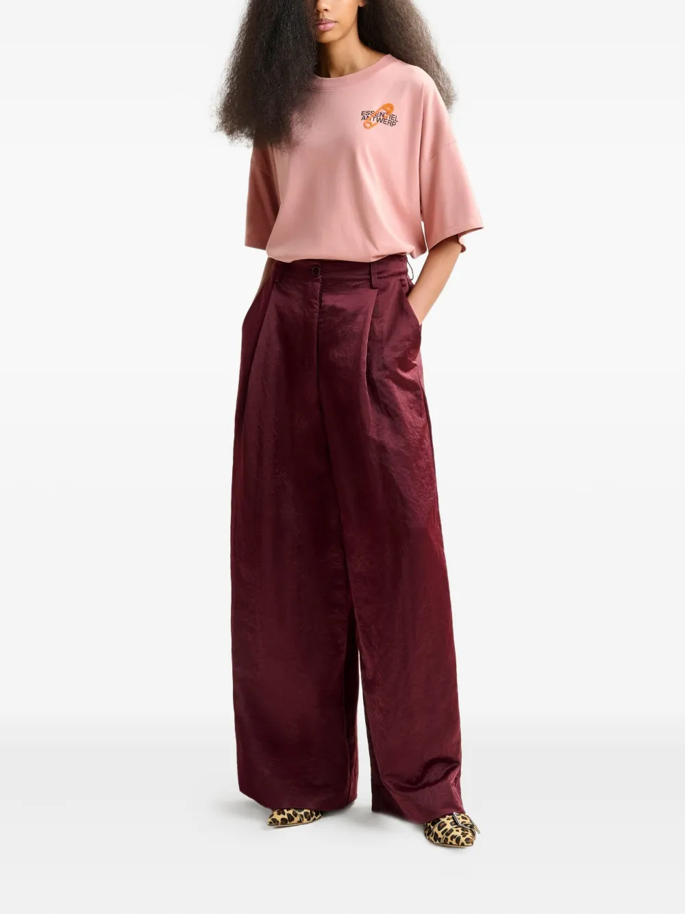 Essentiel Antwerp pleated trousers Rood