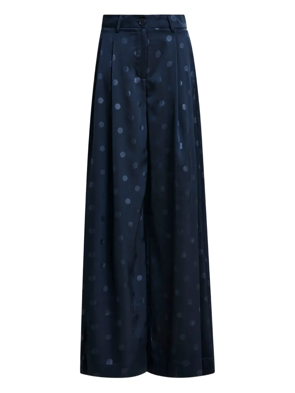 Essentiel Antwerp polka-dot pleated trousers Blauw