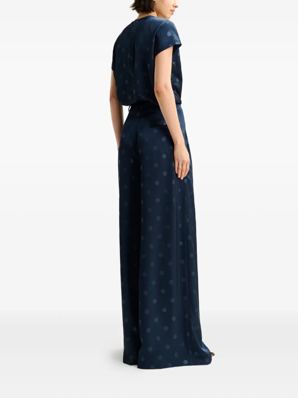 Essentiel Antwerp polka-dot pleated trousers Blauw