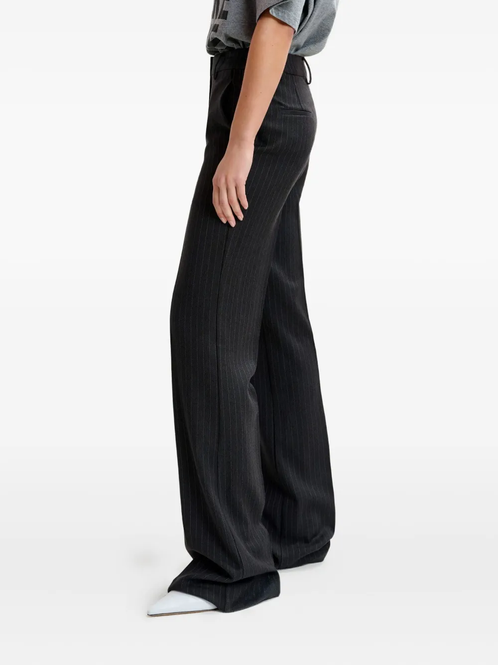 Essentiel Antwerp Invade flared broek met krijtstreep Blauw