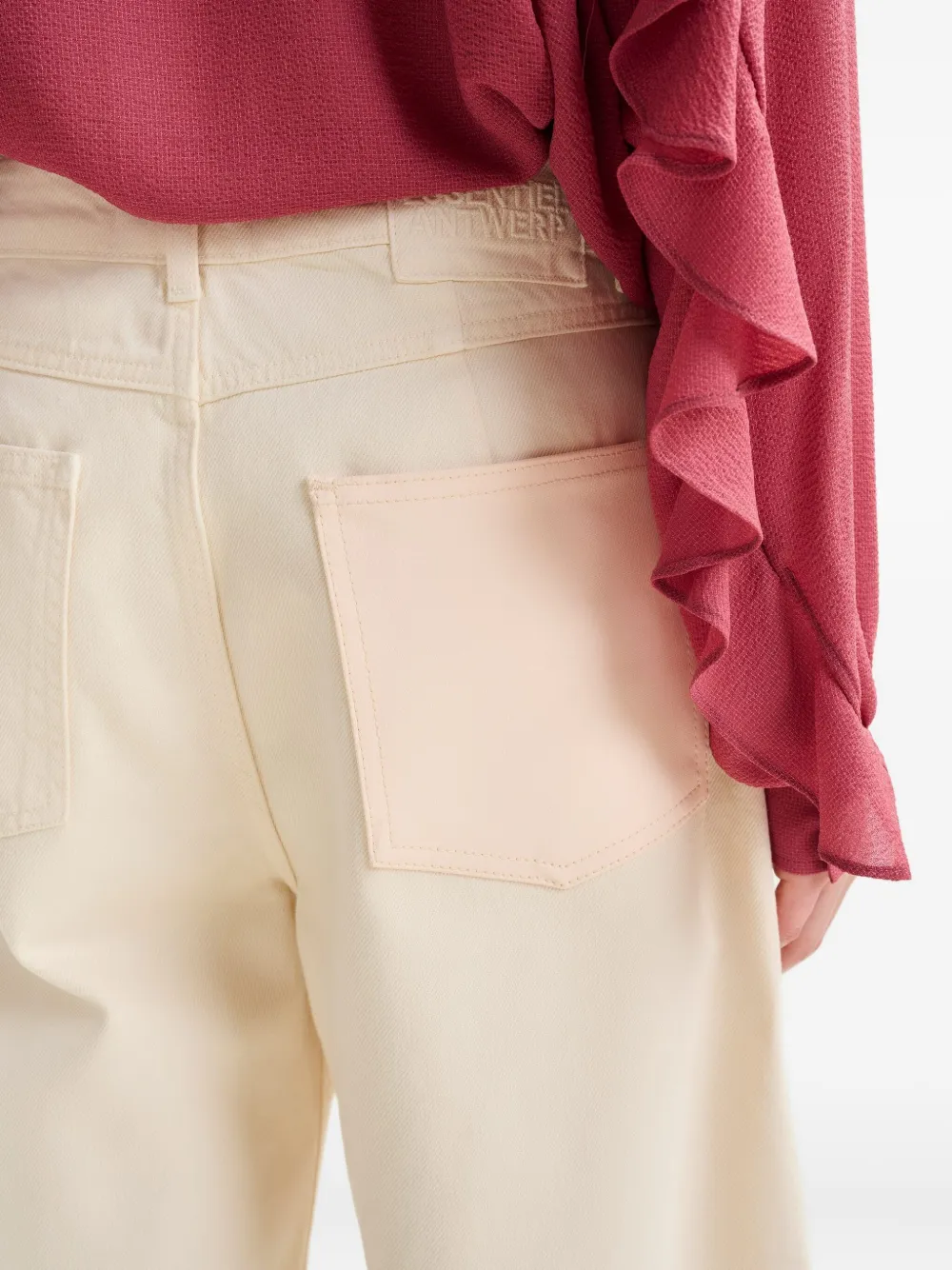 Essentiel Antwerp barrel-leg organic-cotton jeans Beige