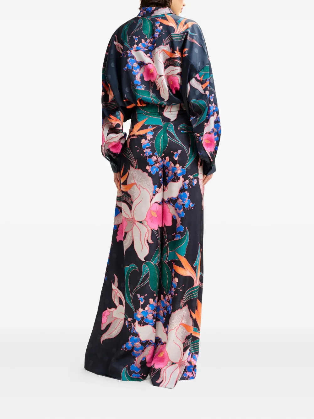 Essentiel Antwerp Ipants floral-print trousers Zwart