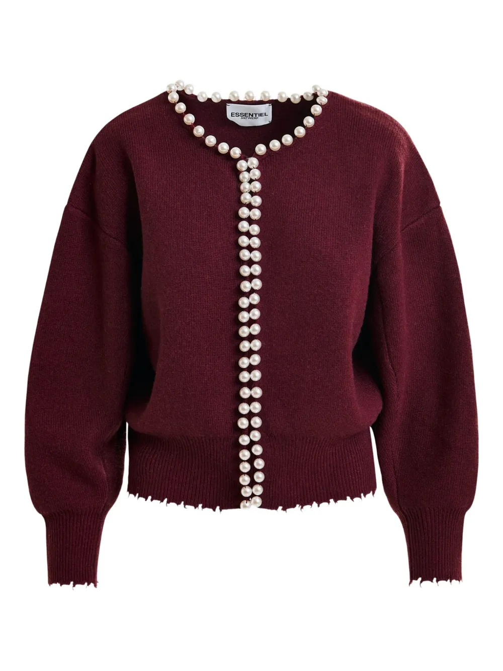 Essentiel Antwerp embellished cardigan Rood