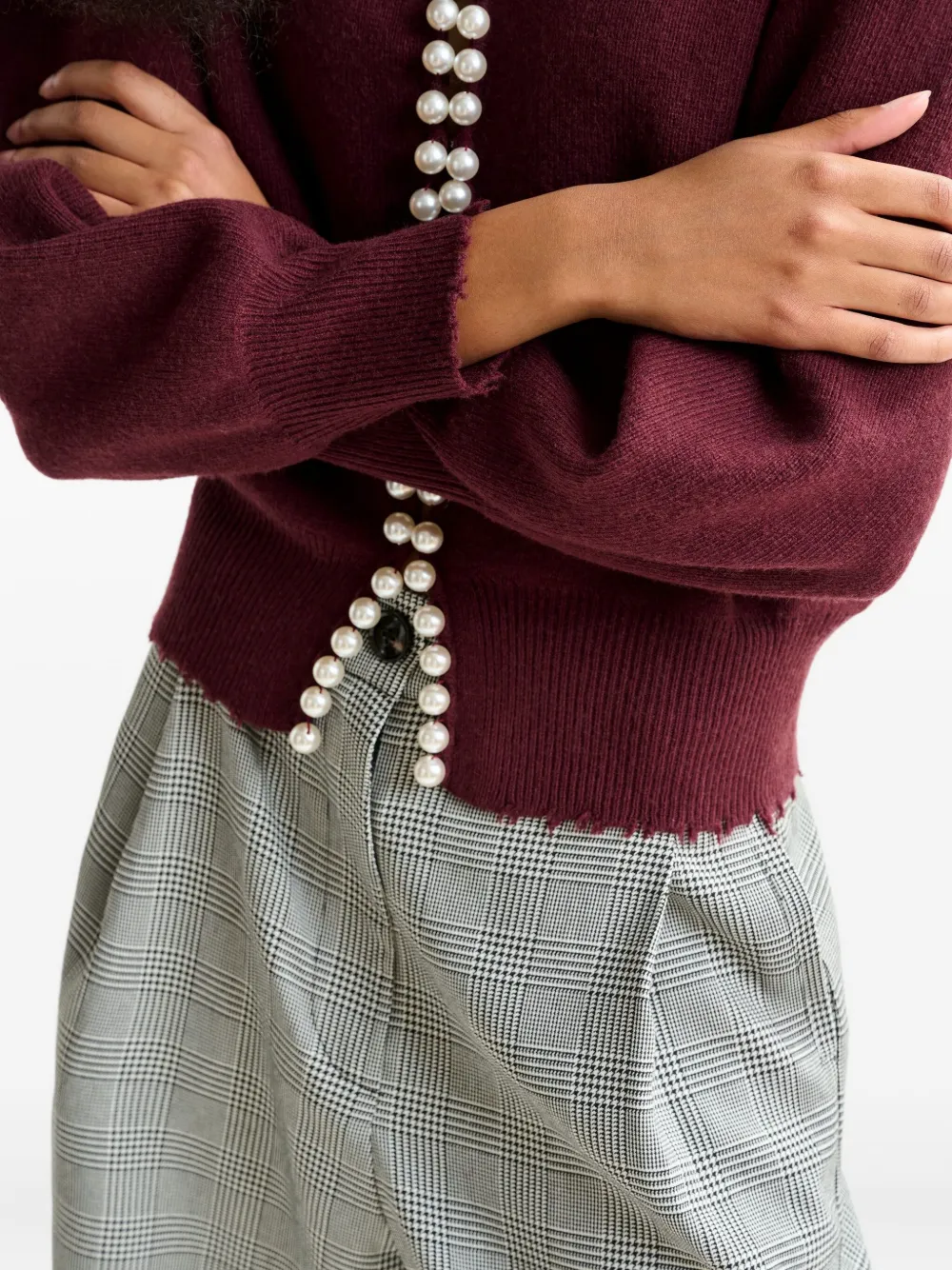 Essentiel Antwerp embellished cardigan Rood
