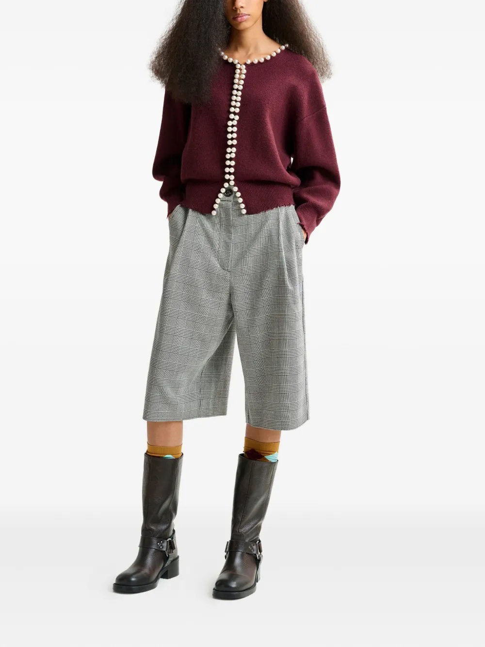 Essentiel Antwerp embellished cardigan Rood