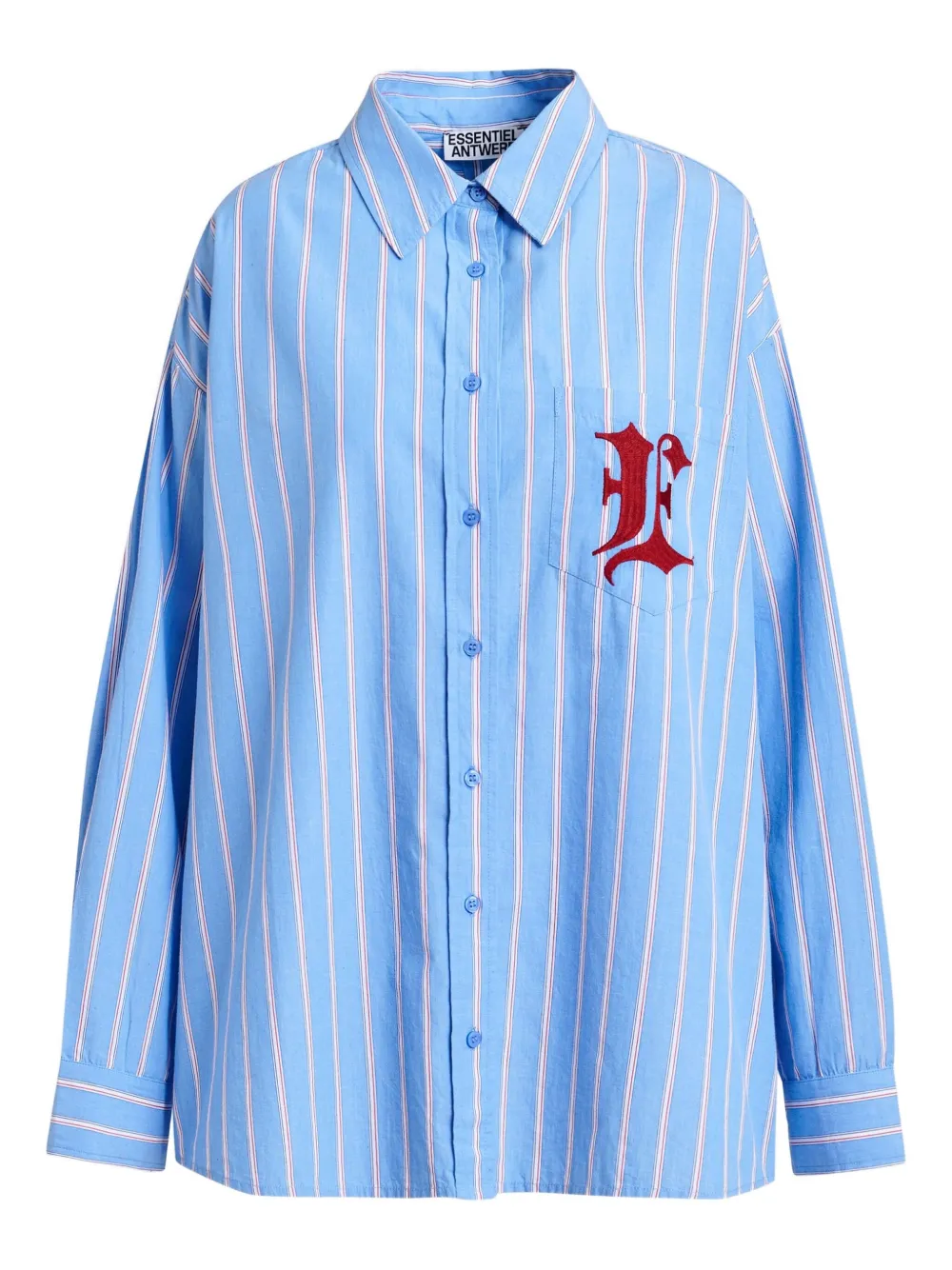 striped embroidered shirt