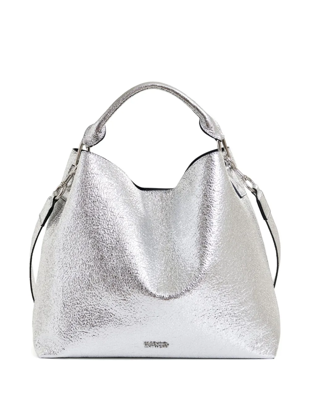 Essentiel Antwerp medium metallic-leather shoulder bag Zilver