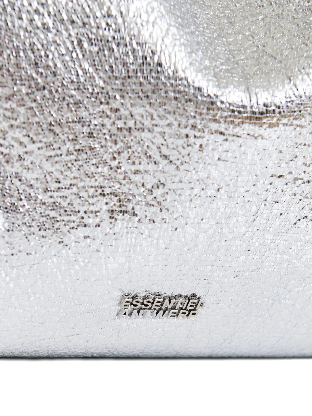 Essentiel Antwerp medium metallic-leather shoulder bag Zilver