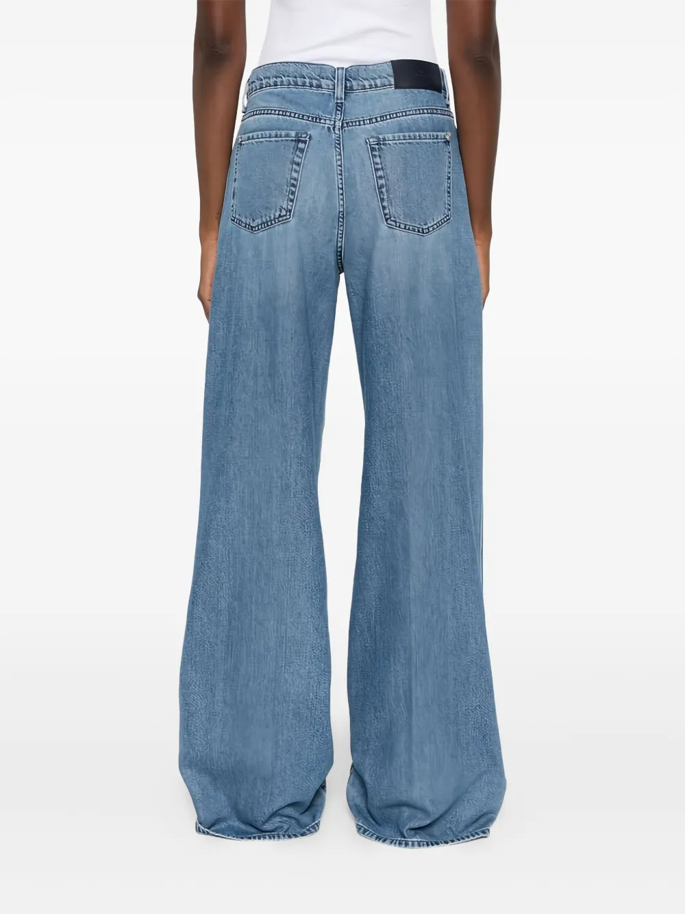 Seven Lotta Wide-leg Denim Jeans In Blue