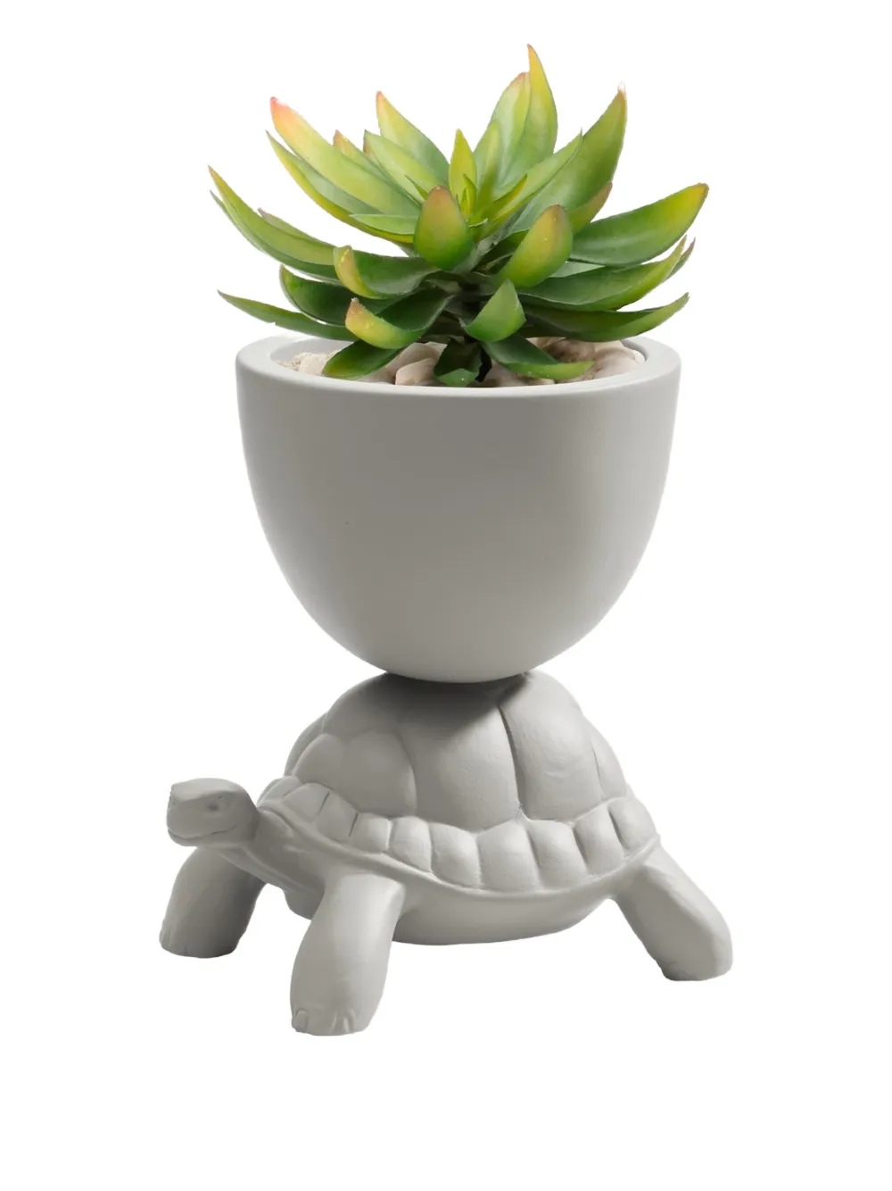 Qeeboo Turtle Carry keramische plantenbak - Wit