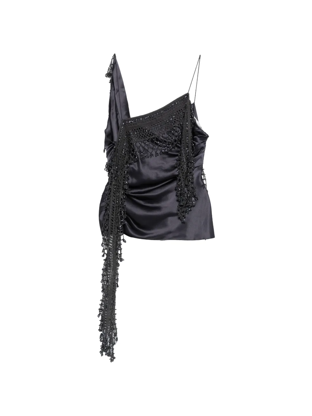 Christopher Esber droplet-bead crochet-trim blouse - Blu