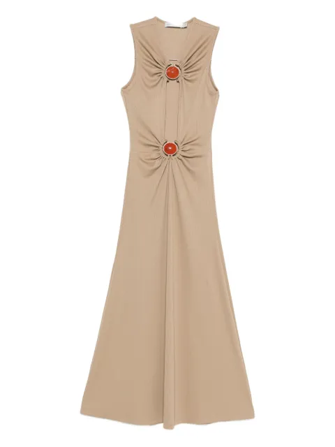 Christopher Esber stone-detail ruched maxi dress