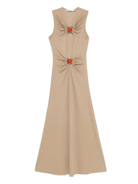 Christopher Esber stone-detail ruched maxi dress