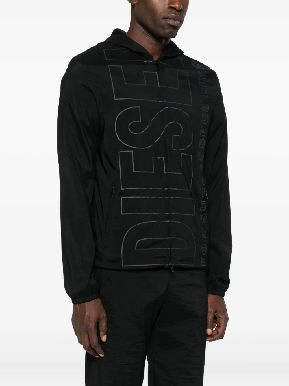 Diesel Jack met logoprint Zwart