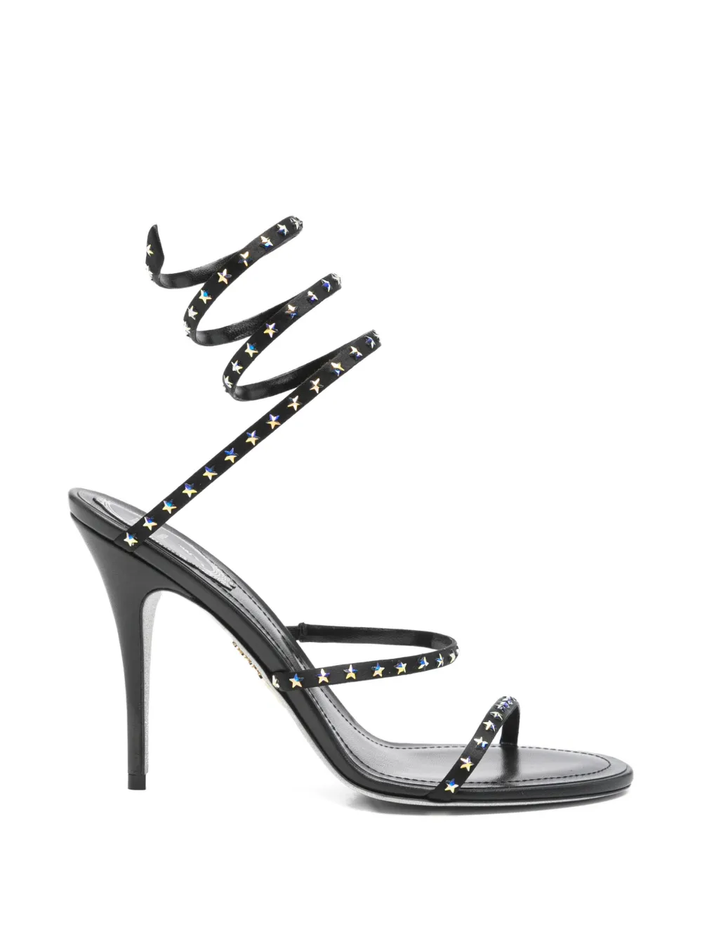 René Caovilla Cleo sandalen met stervormige studs en enkelbandje Zwart
