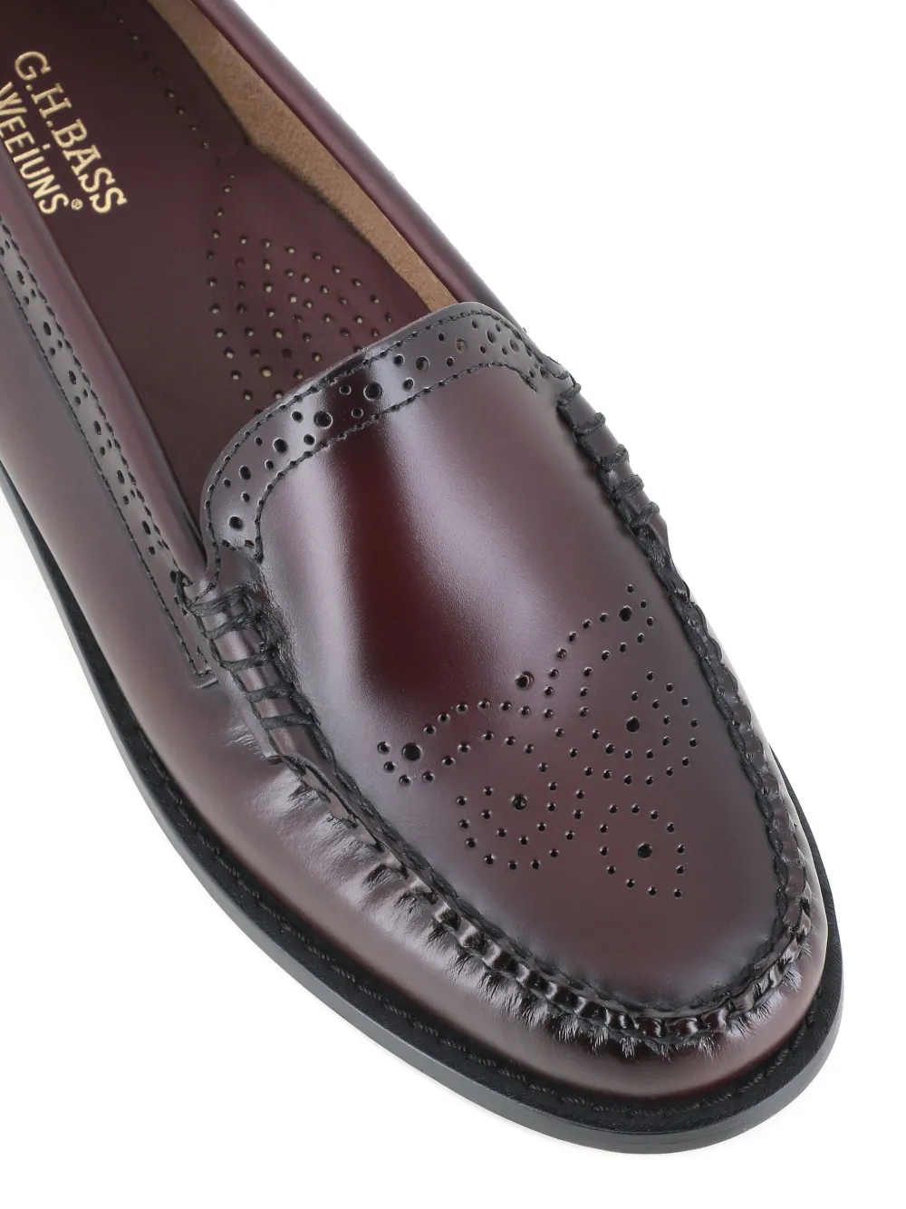 G.H. Bass 
Co. leather perforated loafers Brown