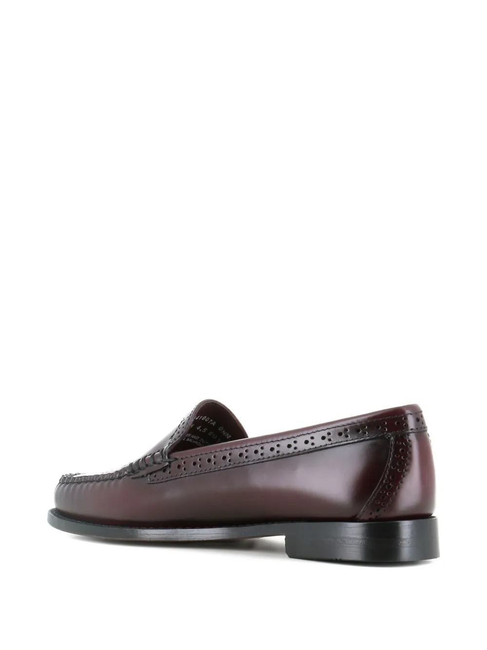 G.H. Bass 
Co. leather perforated loafers Brown