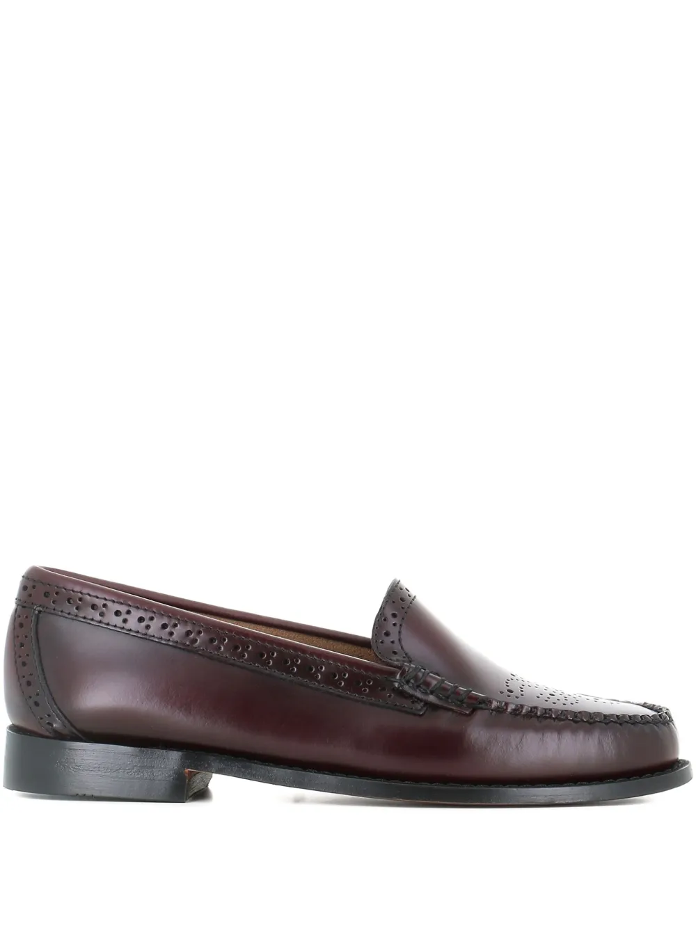 G.H. Bass & Co. leather perforated loafers Brown