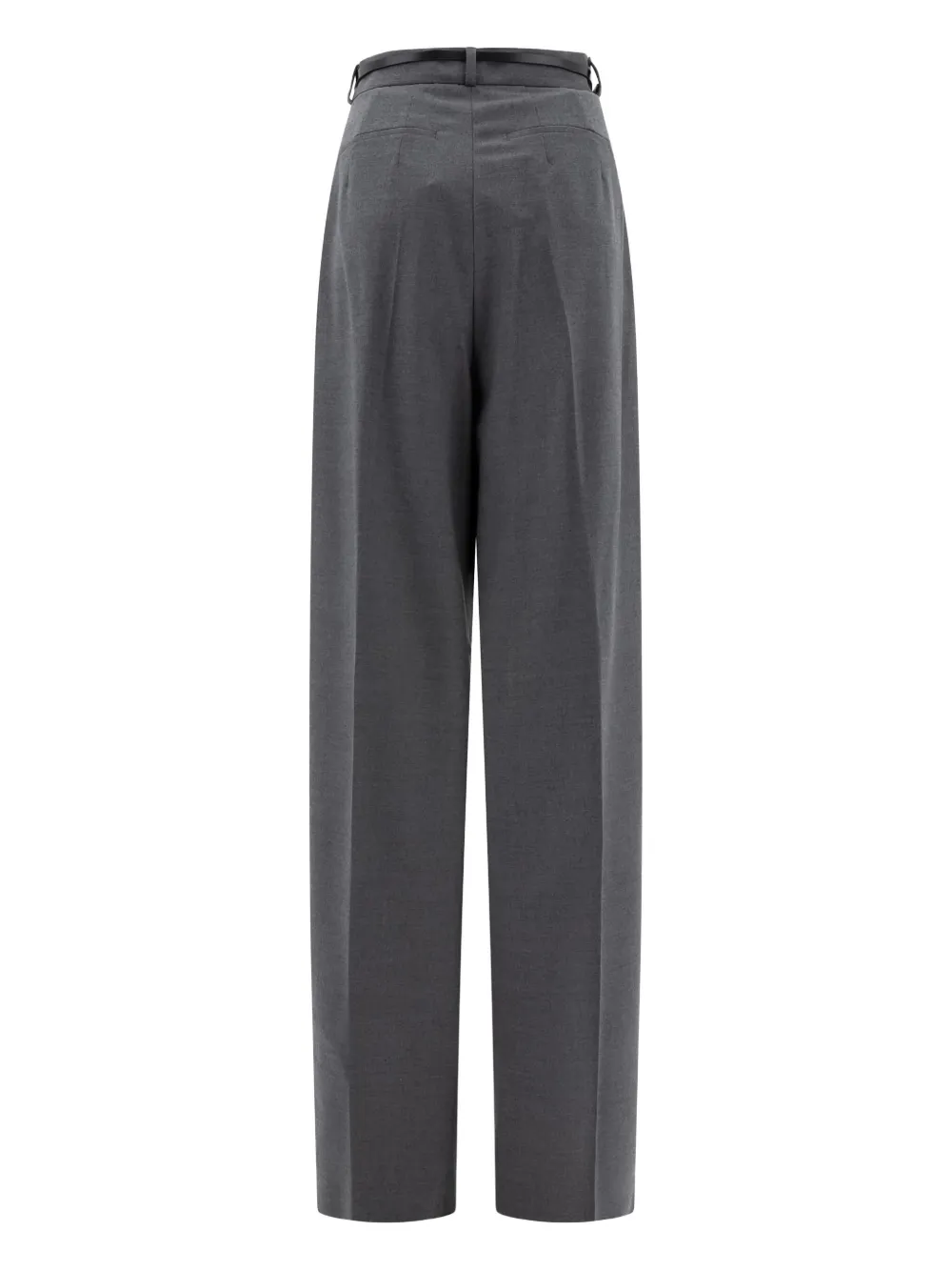 Max Mara Oversized Stretch Wool Trousers In Black