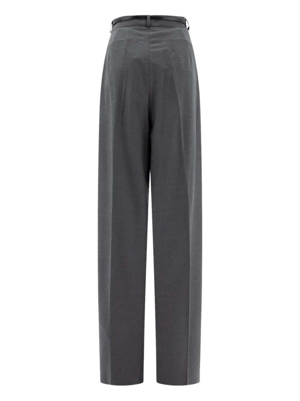 Max Mara Oversized Stretch Wool Trousers In Black