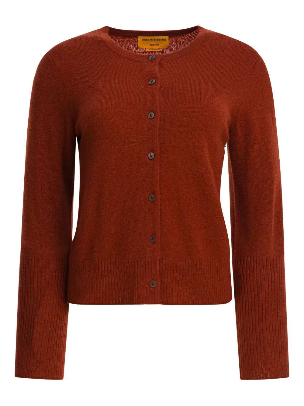 Guest In Residence button-front ribbed cardigan | Red | Image 1