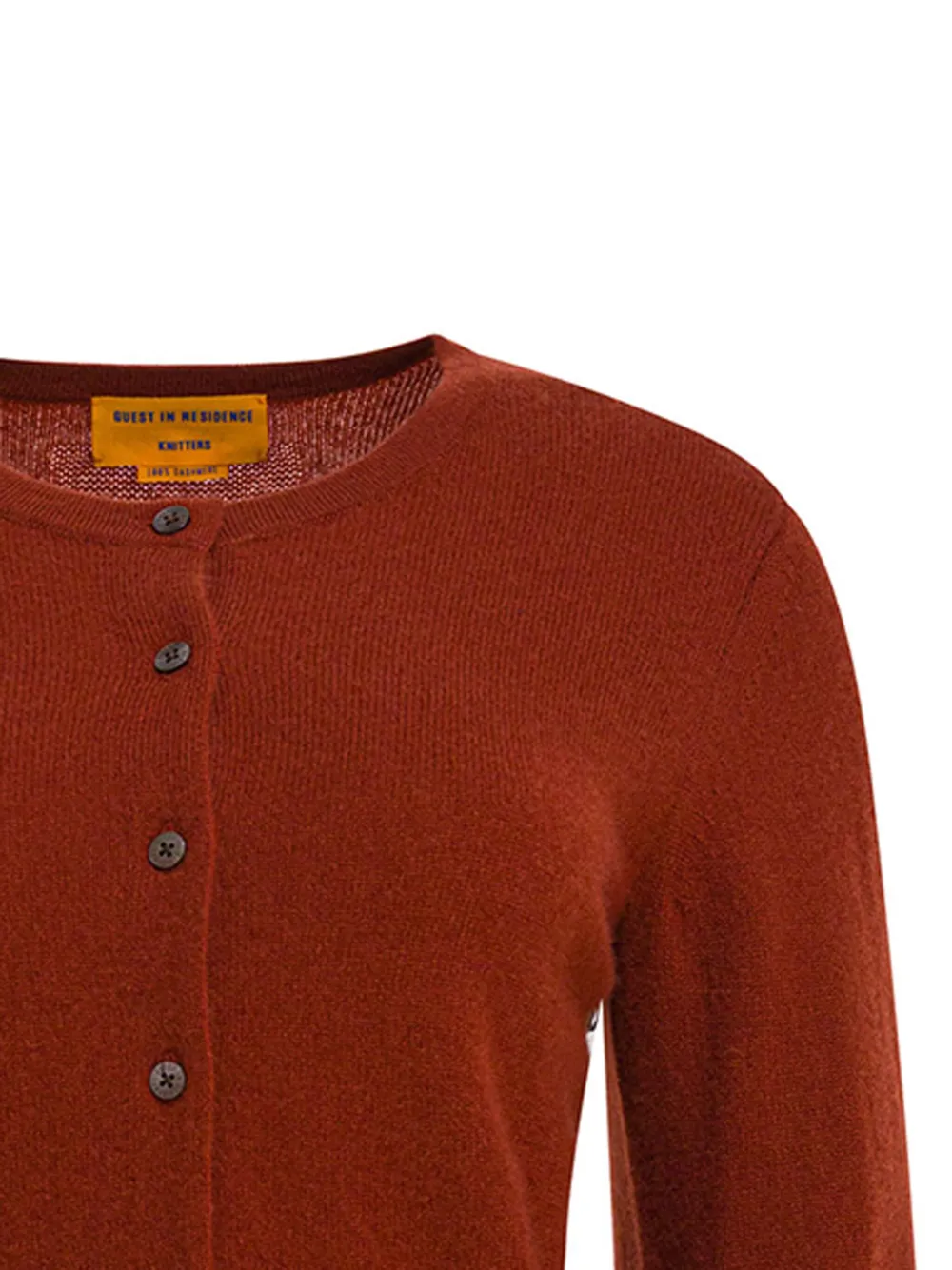 Guest In Residence Geribbeld vest met knopen Rood