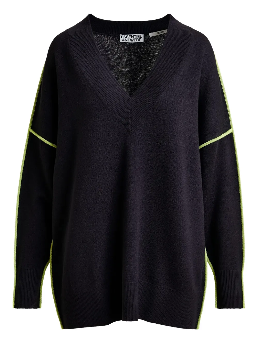 Essentiel Antwerp Inside v-neck sweater Blauw