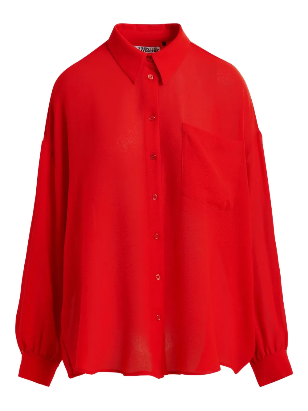 Essentiel Antwerp ruffled sleeves shirt Rood