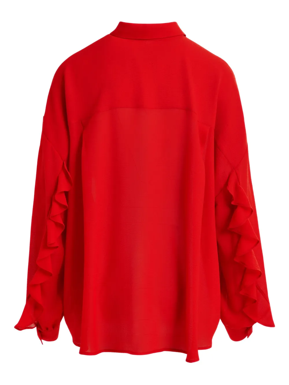 Essentiel Antwerp ruffled sleeves shirt Rood