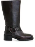 Essentiel Antwerp Idakar buckle leather boots - Black