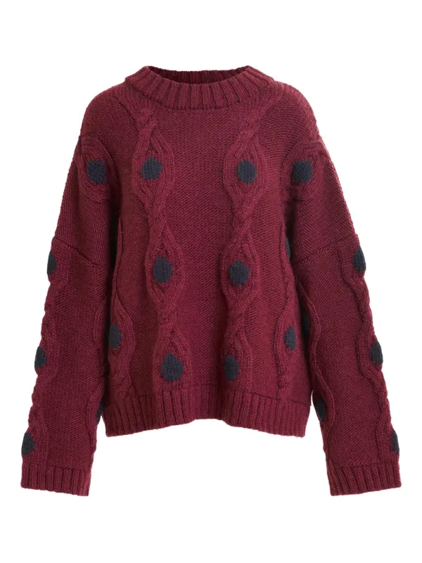 Essentiel Antwerp Ixel cable-knit Sweater Red FARFETCH PH