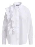 Essentiel Antwerp ruffle-detail cotton shirt - White