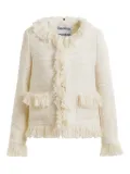 Essentiel Antwerp fringe tweed jacket - Neutrals