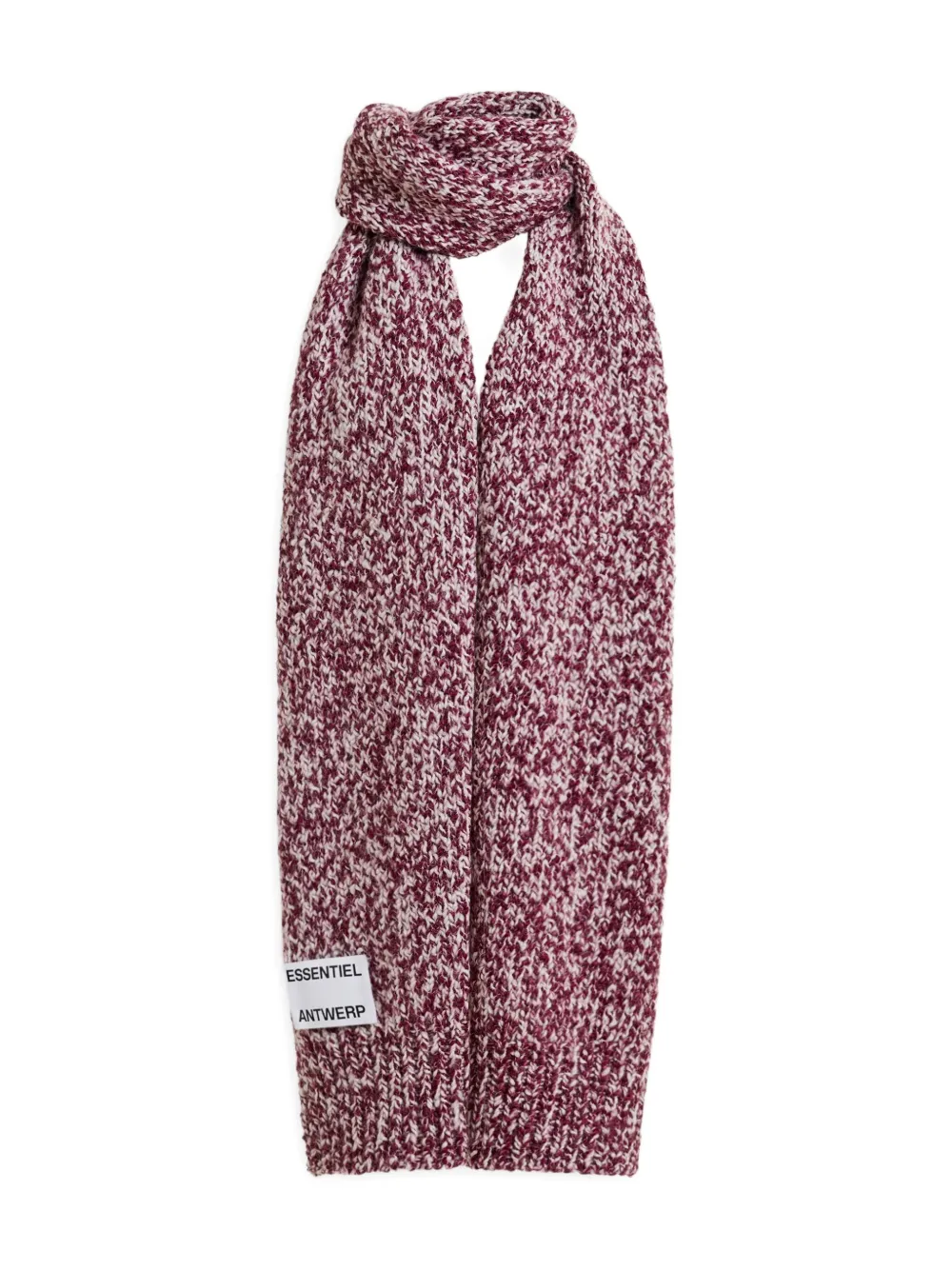 melange-effect knit scarf