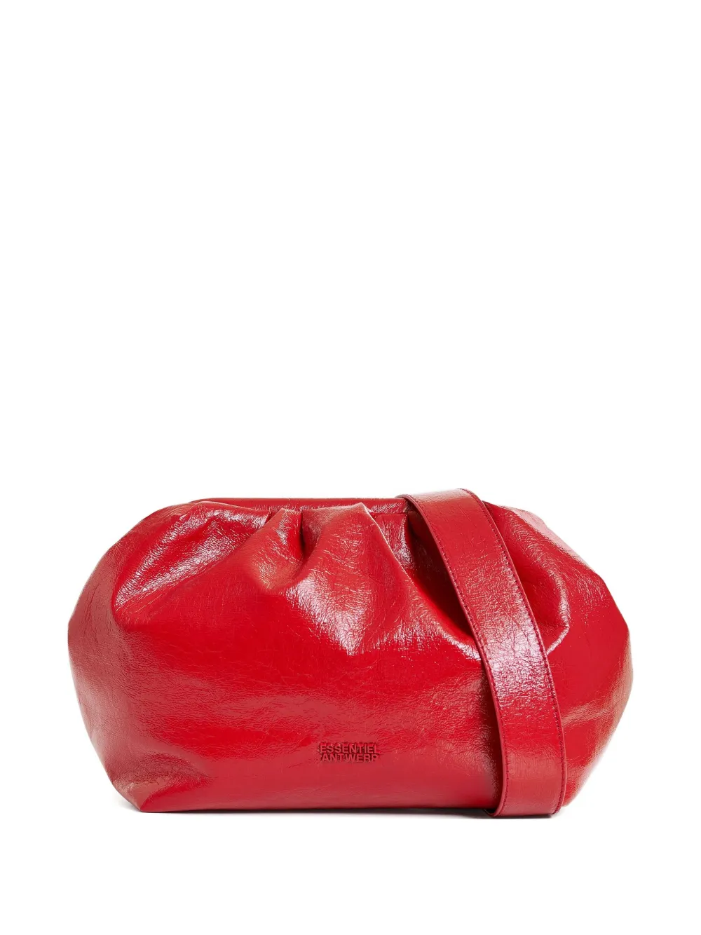 Essentiel Antwerp medium logo-plaque shoulder bag Rood