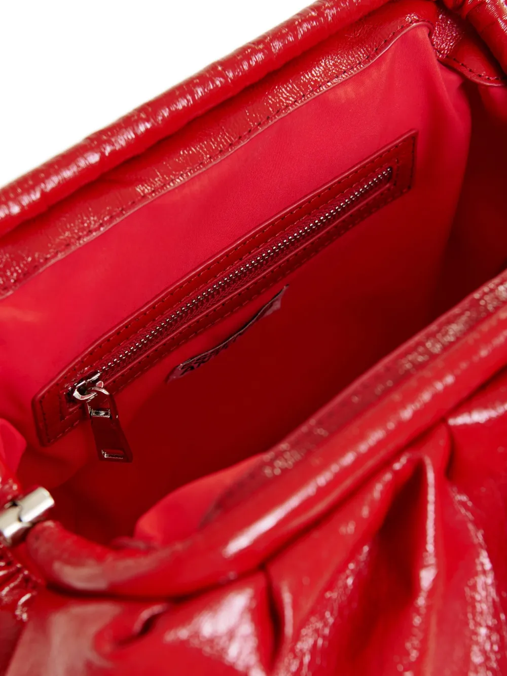 Essentiel Antwerp medium logo-plaque shoulder bag Rood