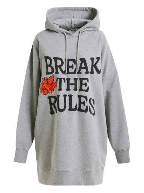 Essentiel Antwerp floral-embroidered hoodie mini dress