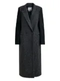 Essentiel Antwerp contrast-sleeve double-breasted coat - Grey