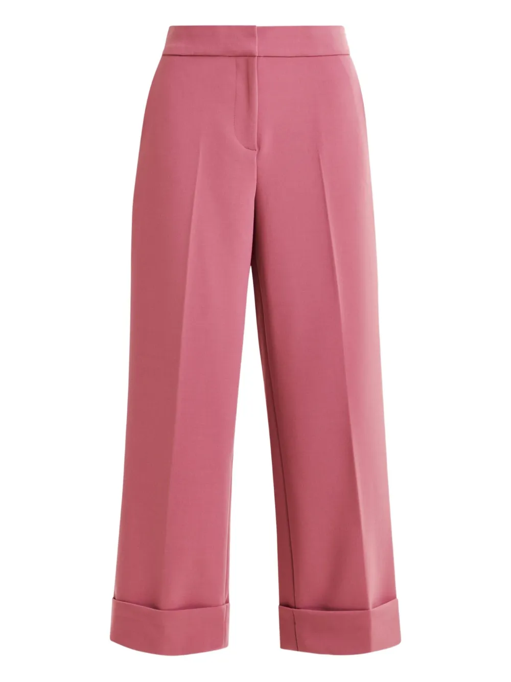 pressed-crease flared trousers