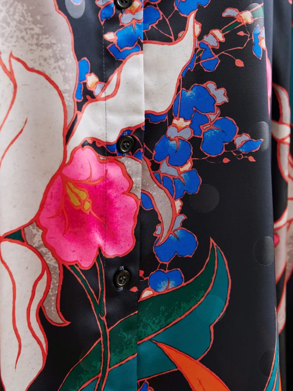 Essentiel Antwerp Ilol floral-print shirt Zwart