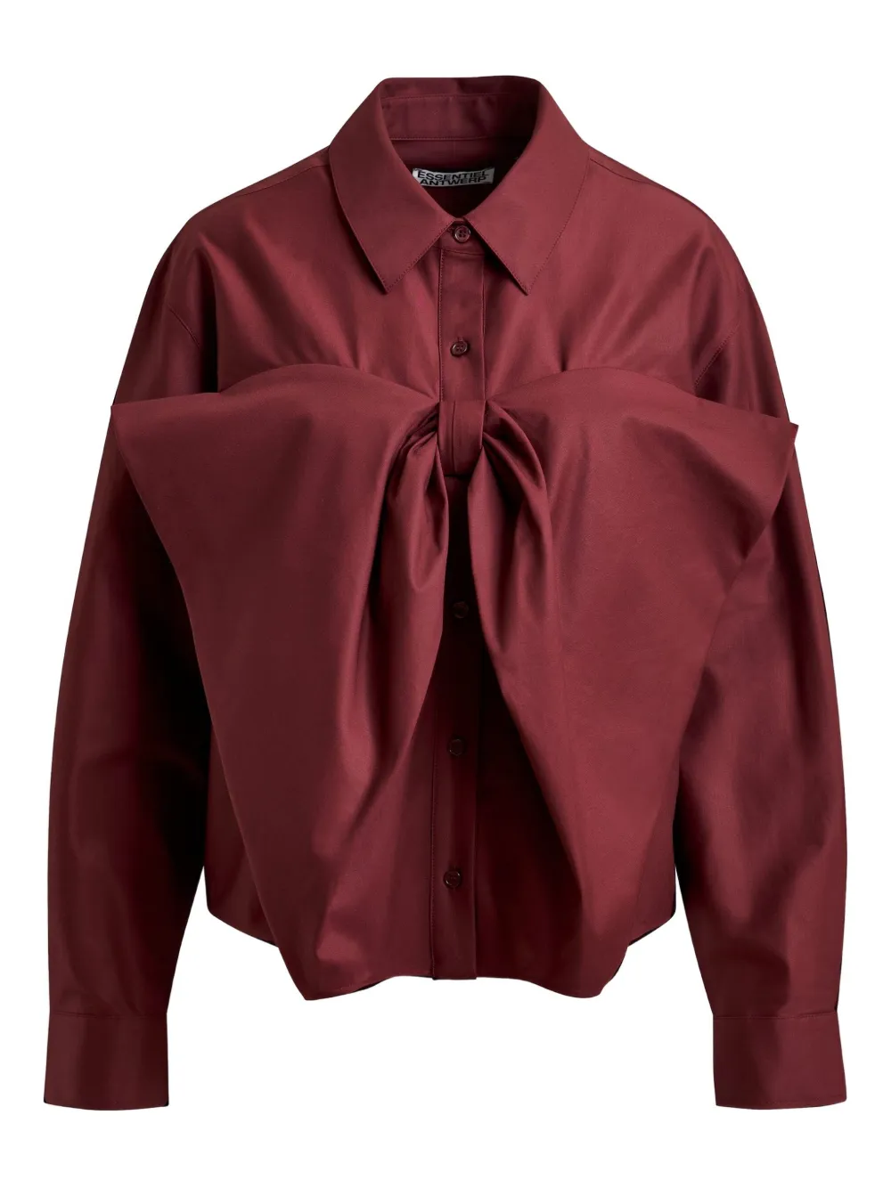Essentiel Antwerp Ibow bow-detail shirt Rood