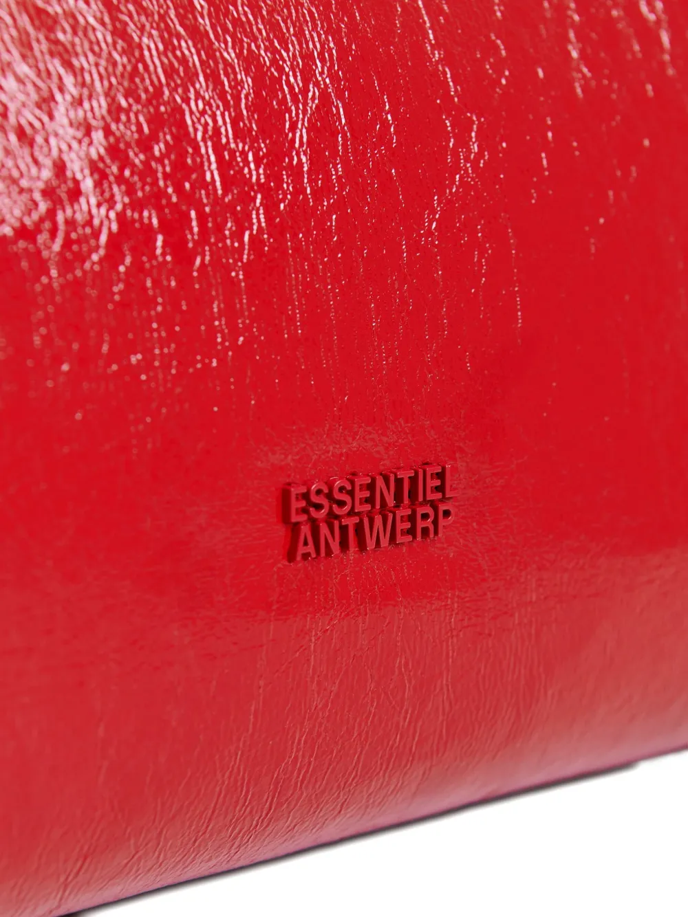 Essentiel Antwerp large logo-plaque tote bag Rood