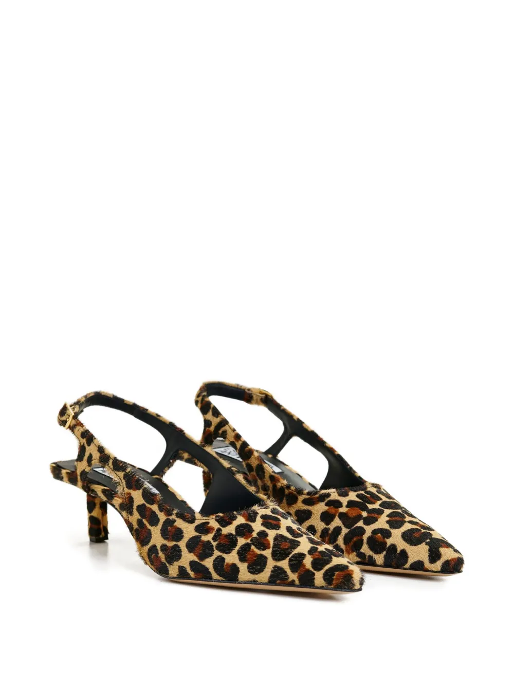 Essentiel Antwerp 45 mm slingback pumps met luipaardprint Bruin