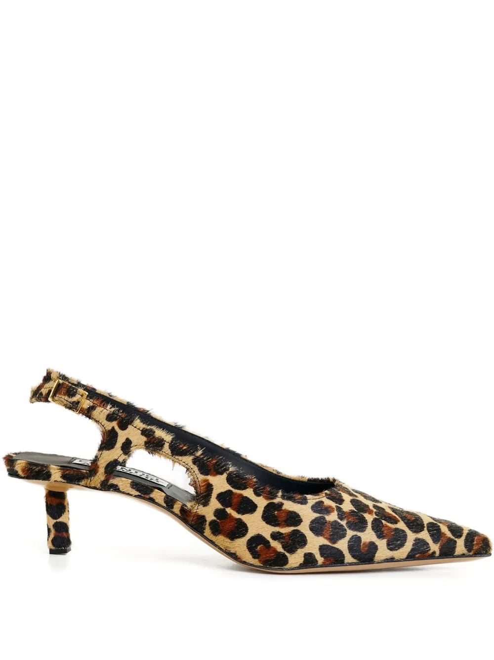Essentiel Antwerp 45 mm slingback pumps met luipaardprint Bruin
