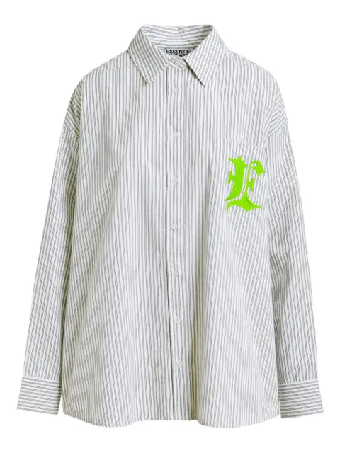 Essentiel Antwerp striped embroidered pocket shirt