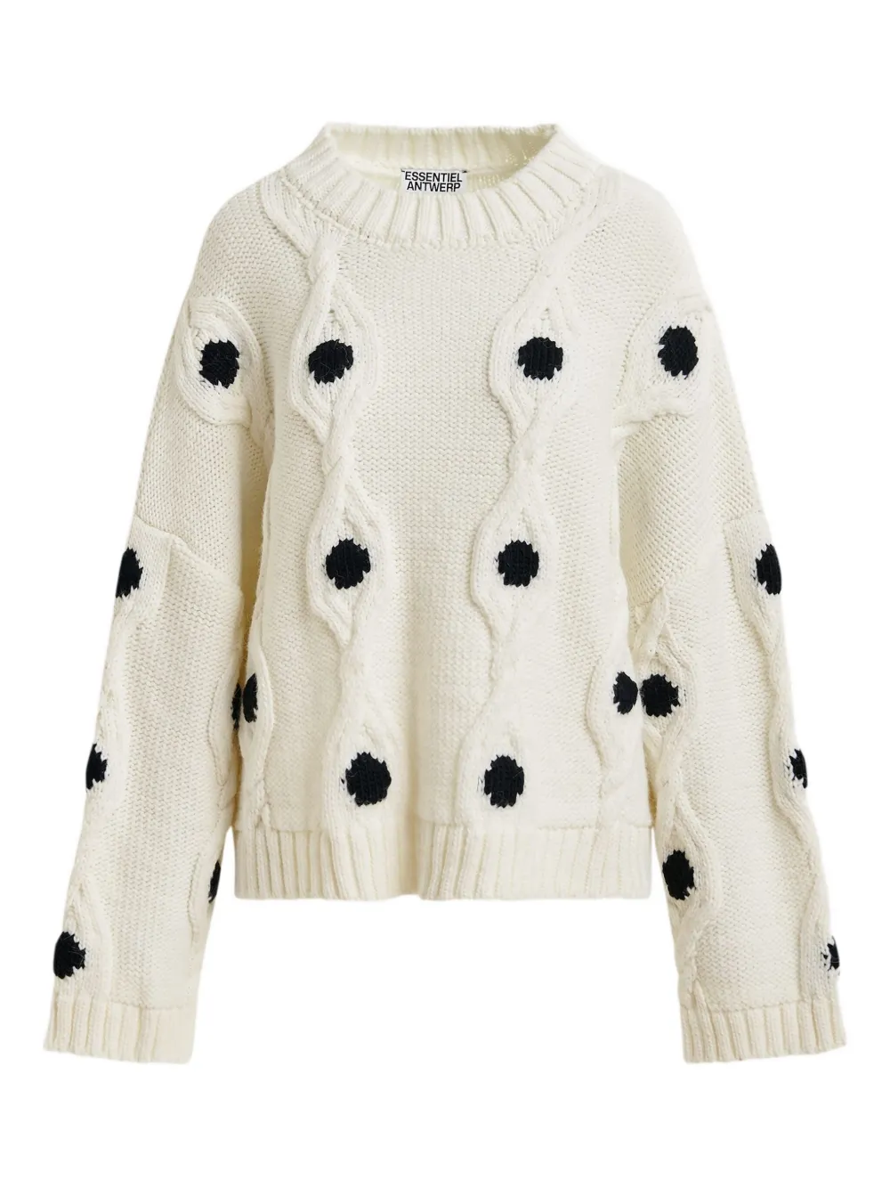 Essentiel Antwerp Ixel cable-knit sweater Wit